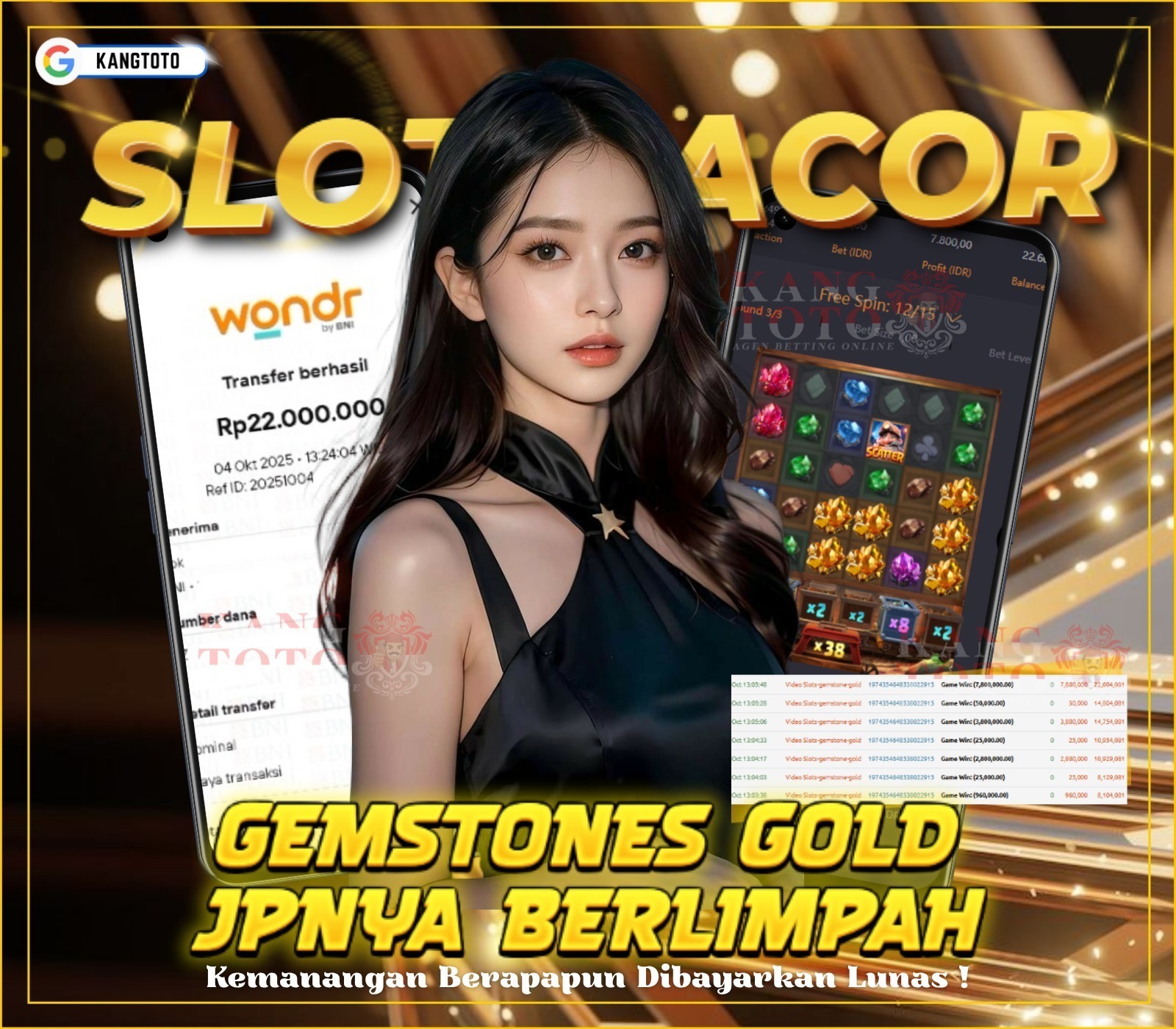 PGSOFT- GAMESTONE JACKPOT RP.22.000.000,. LUNAS