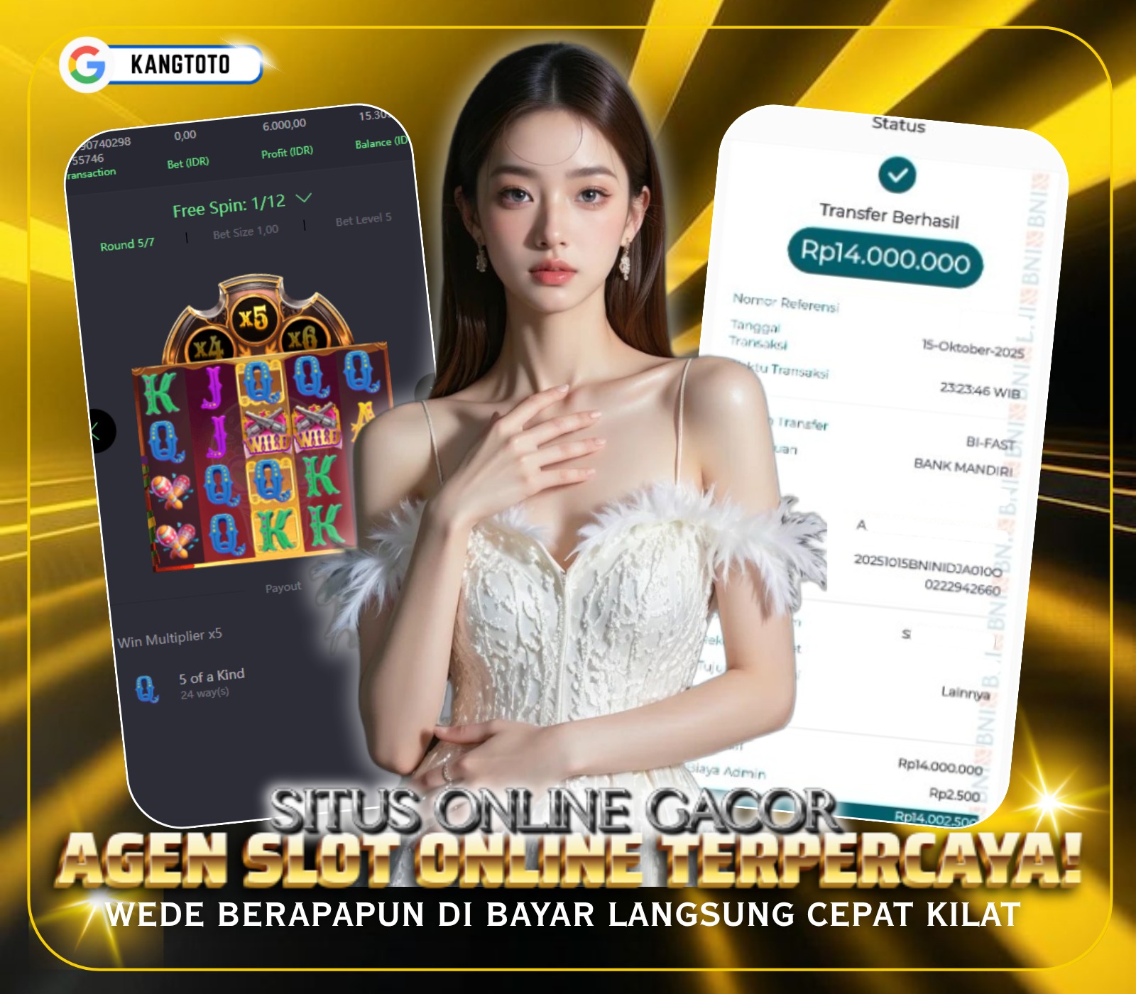 PG SOFT - JACKPOT  WILDBANDITO RP.14.000.000.-LUNAS