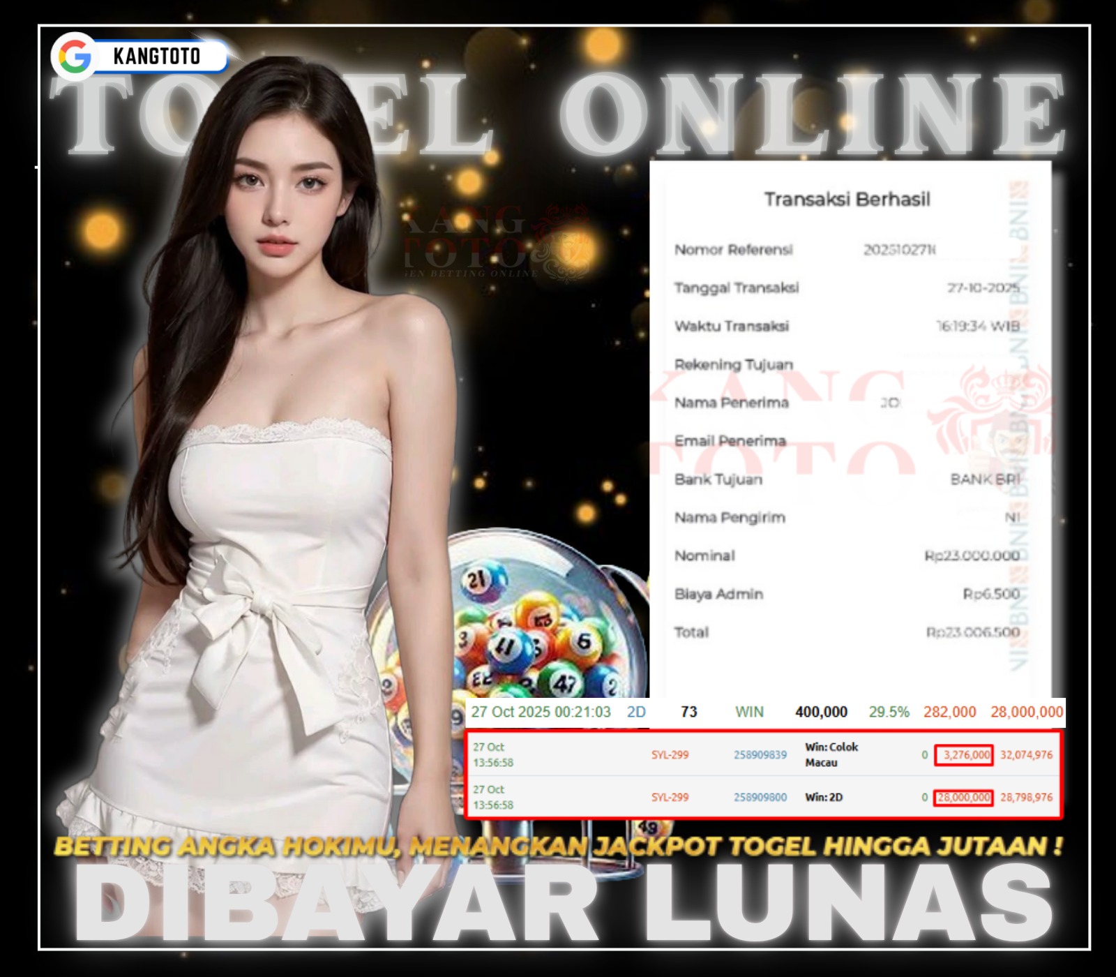 TOGEL - SYDNEY LOTTO RP.23.000.000,- LUNAS