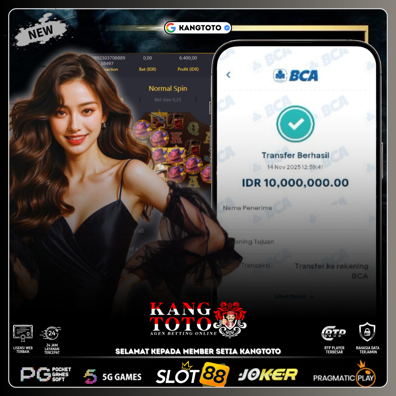 PG SOFT - JACKPOT WILD BOUNTY SHOWDOWN RP. 10.000.000,- LUNAS