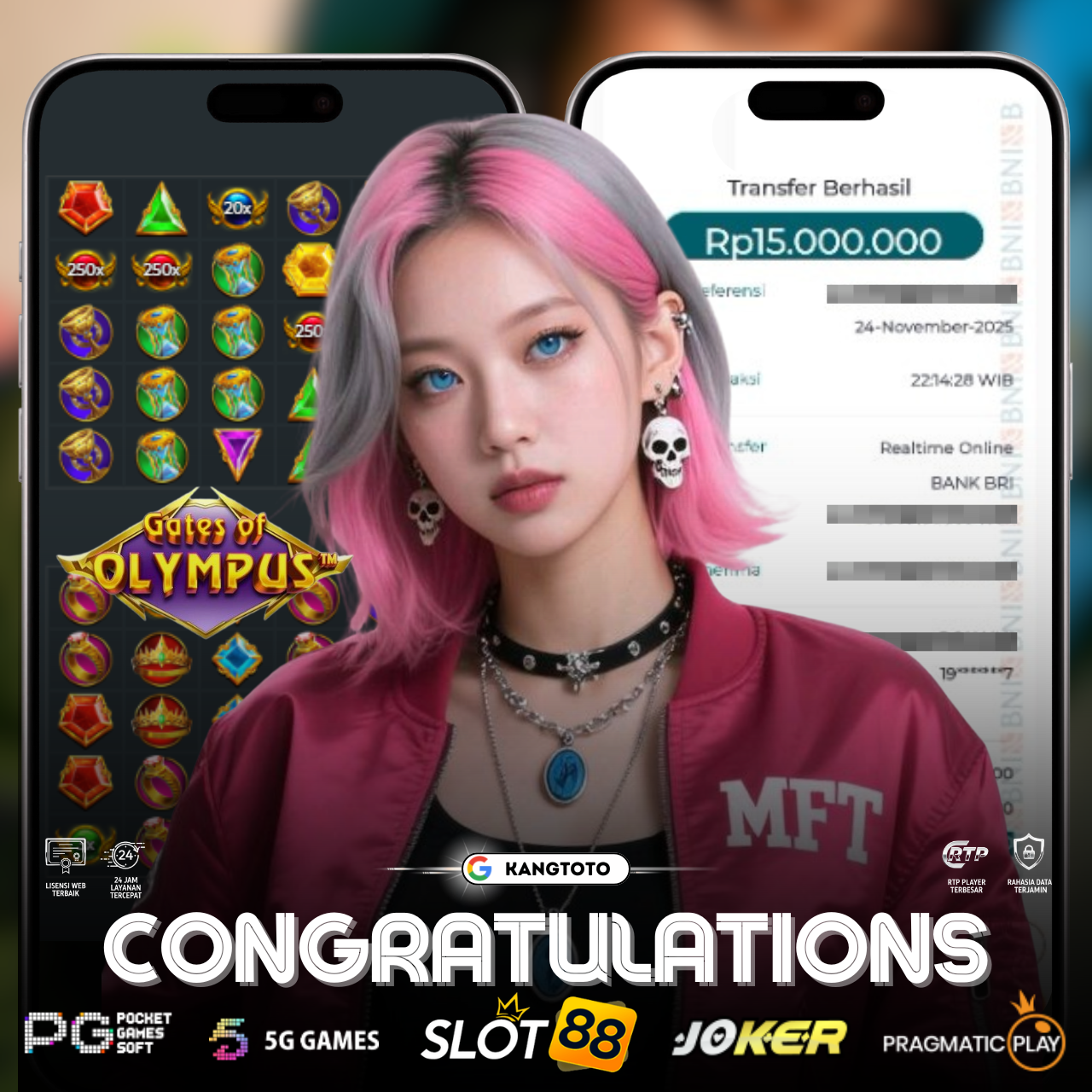 PRAMAGTIC PLAY - JACKPOT GATES OF OLYMPUS RP.15.000.000,-LUNAS