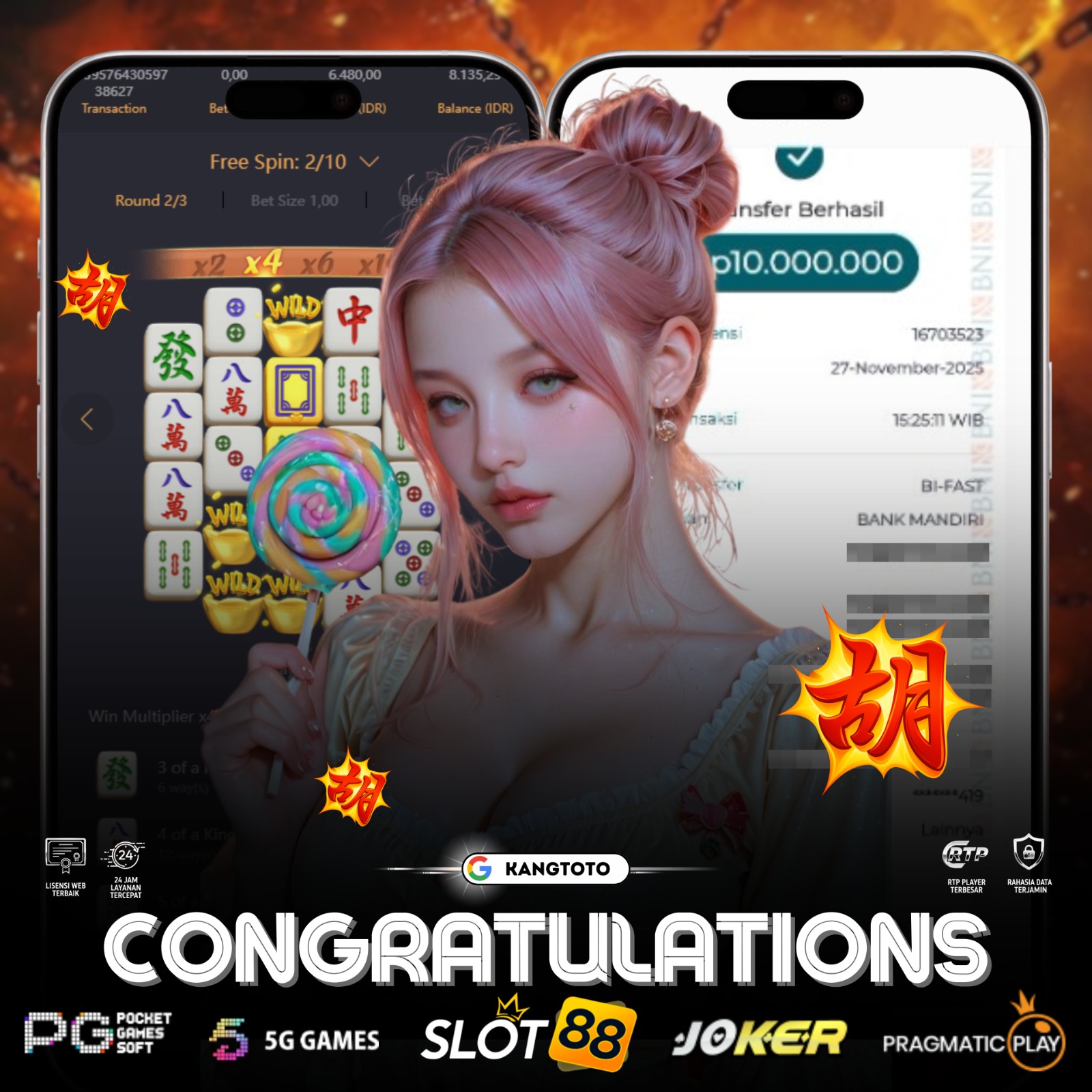 PG SOFT - JACKPOT MAHJONG WAYS 2 RP. 10.000.000 LUNAS