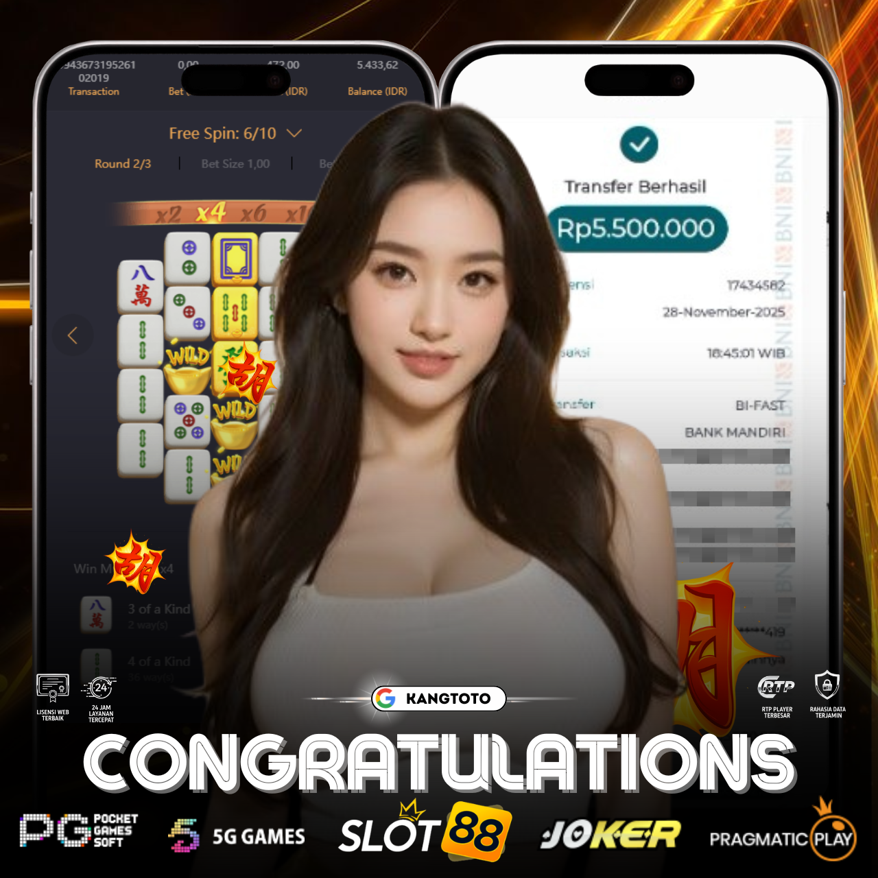 PG SOFT - JACKPOT MAHJONG WAYS RP.5.500.00 LUNAS