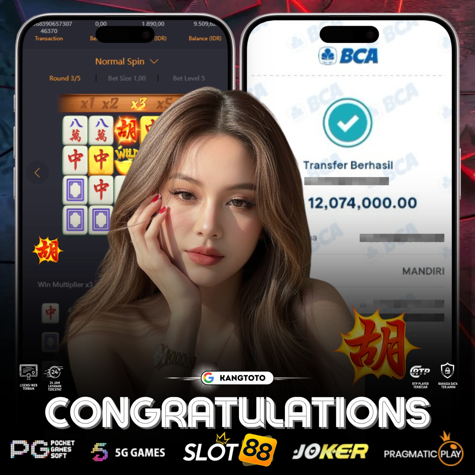 PG SOFT - JACKPOT MAHJONG WAYS 1 RP.12,074,000 LUNAS