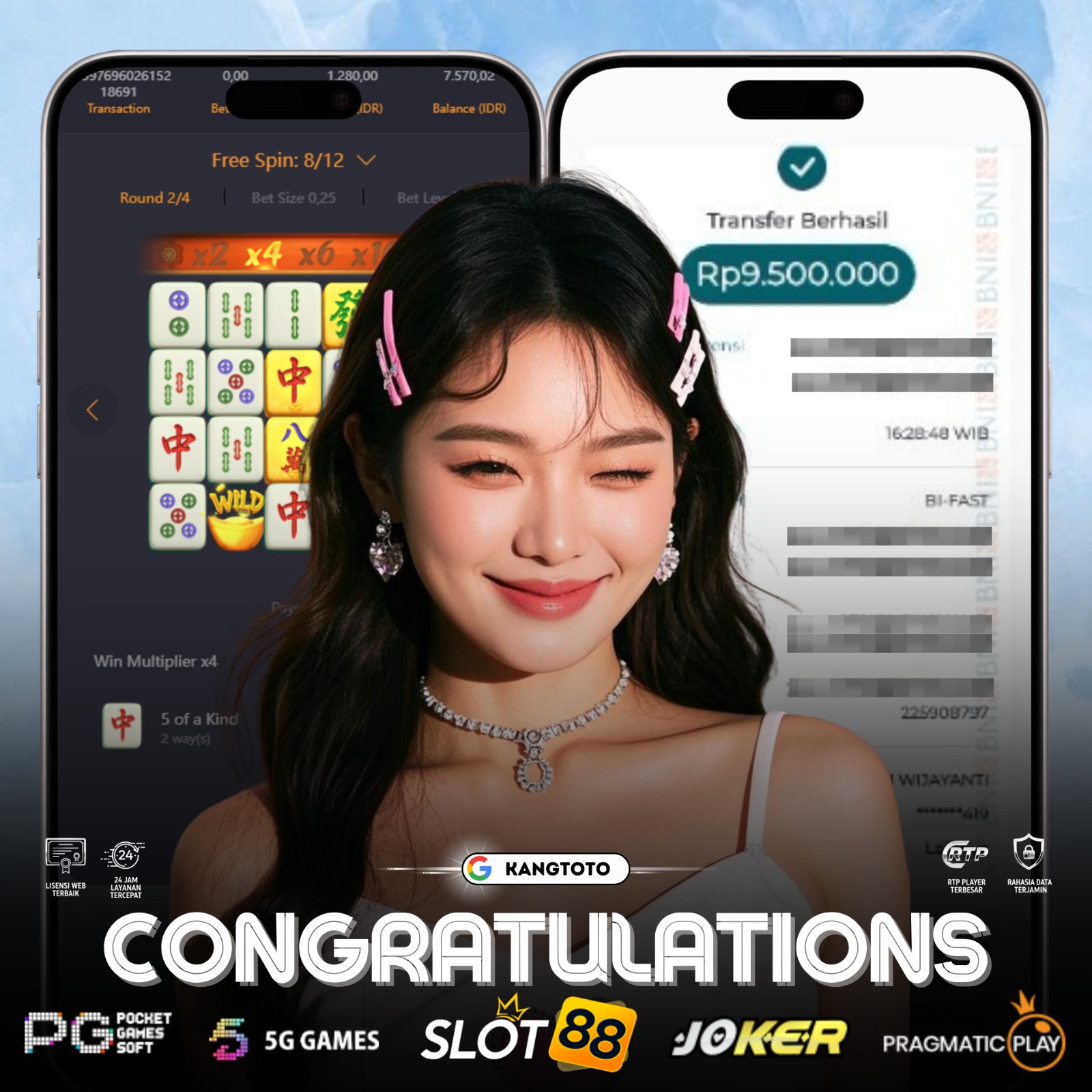 PG SOFT - JACKPOT MAHJONG WAYS 1 RP. 9,500,000 LUNAS