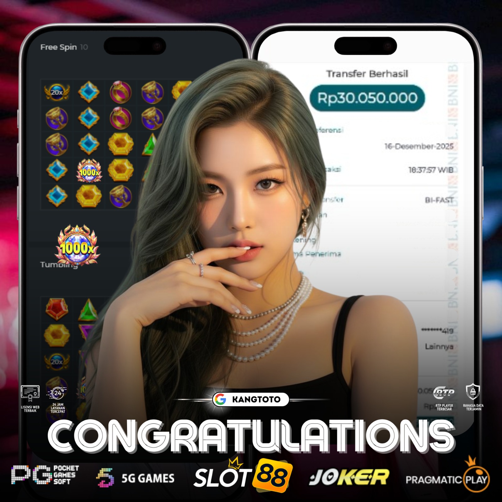 PRAGMATIC PLAY - JACKPOT GATES OF OLYMPUS 1000 Rp, 30,050,000 LUNAS