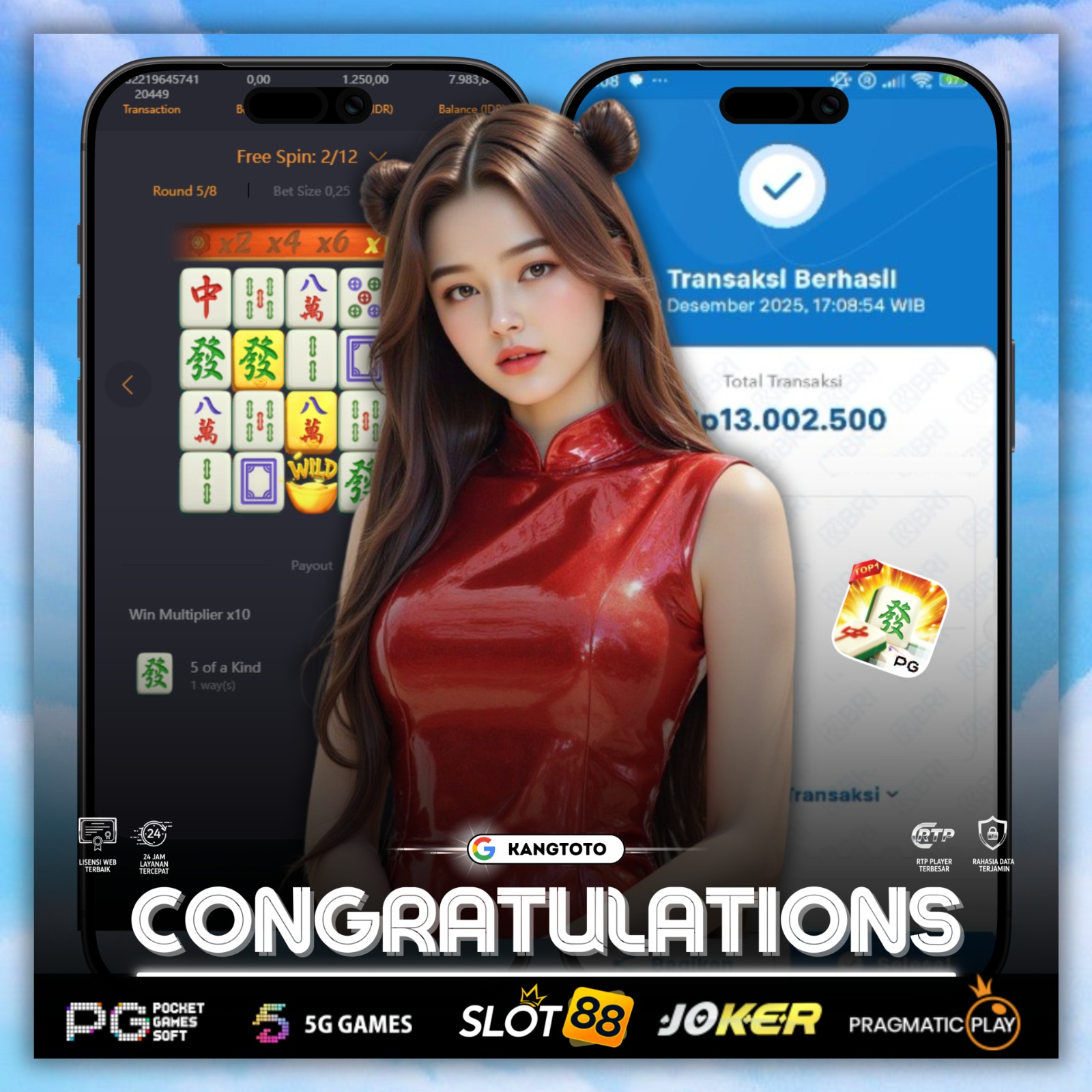 PG SOFT - JACKPOT MAHJONG WAYS 2 Rp13.002.500 LUNAS