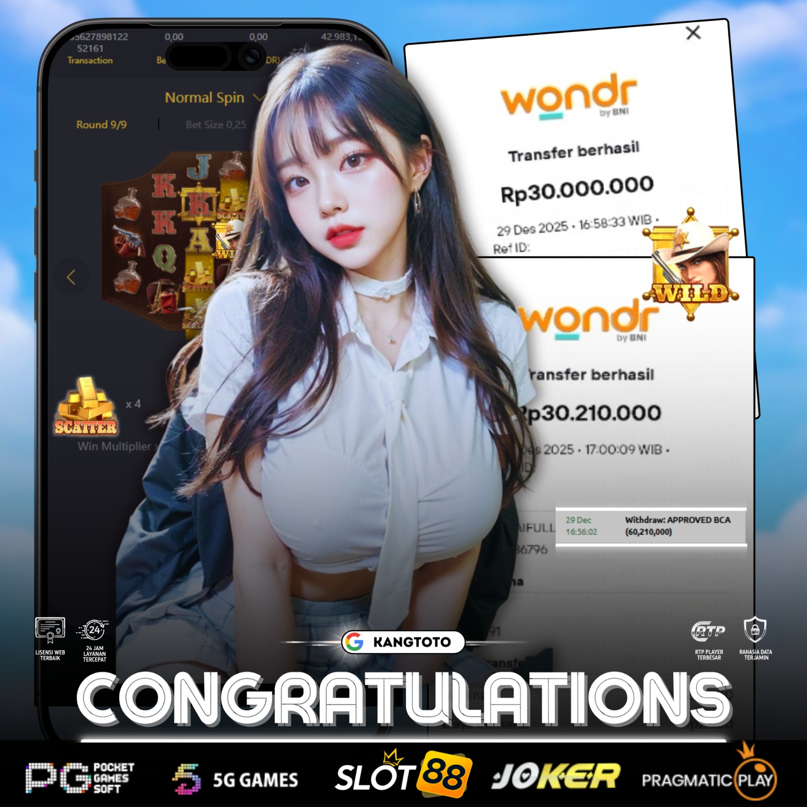 PG SOFT - JACKPOT WILD BOUNTY SHOWDOWN Rp60.210.000 LUNAS