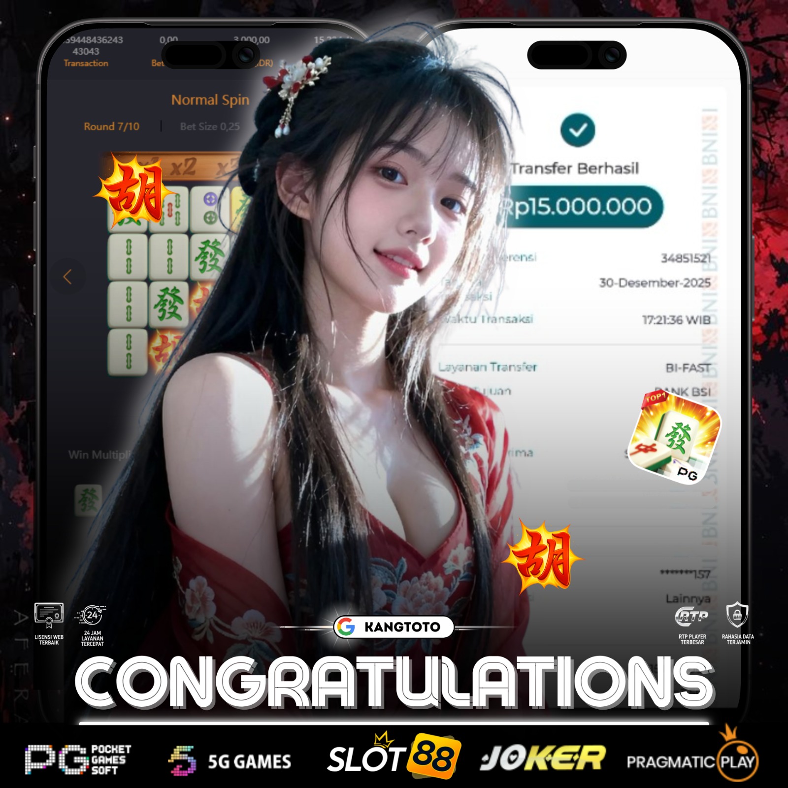 PG SOFT - JACKPOT MAHJONG WAYS 1 Rp15.000.000 LUNAS