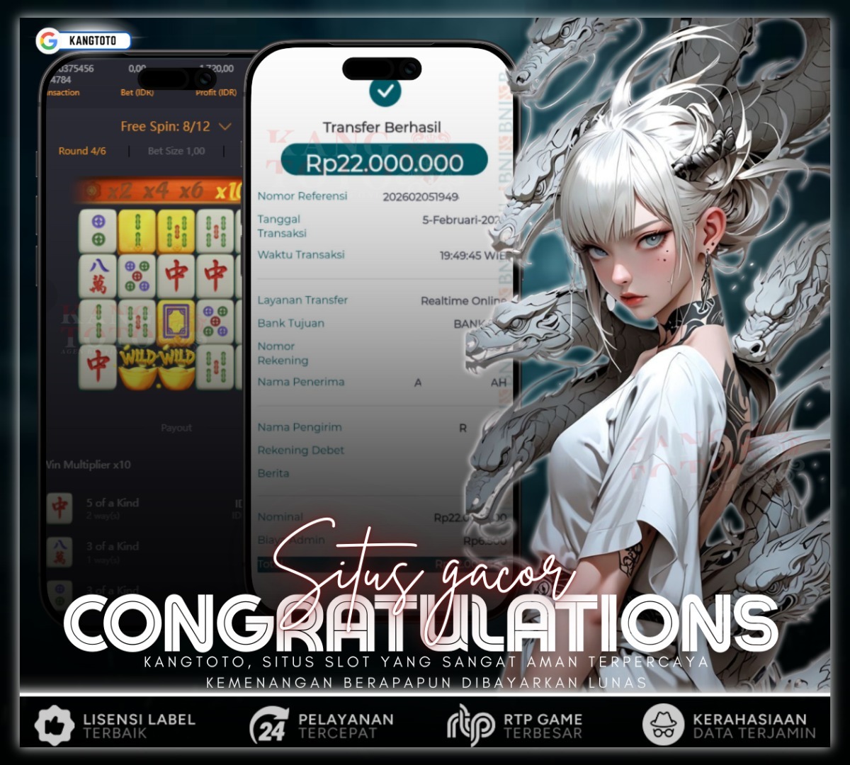 PG SOFT - JACKPOT MAHJONG WAYS Rp22.000.000 LUNAS