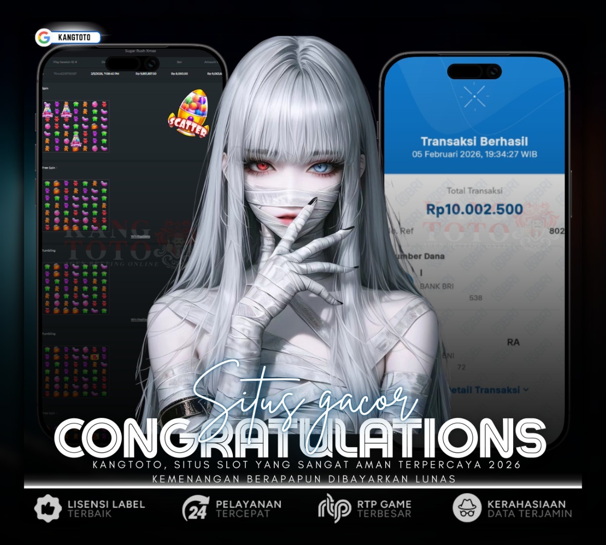 PRAGMATIC PLAY - JACKPOT SUGAR RUSH Rp10.000.000 LUNAS